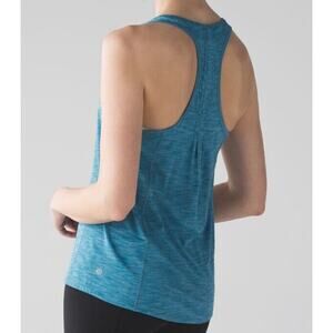 Lululemon Hotwave Tank Top Seriously Light Luon Size 10 Heathered Tofino Teal
